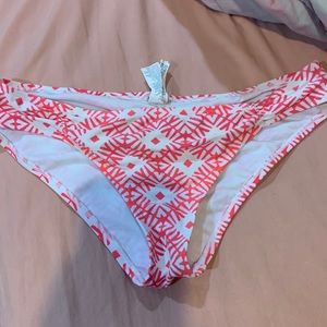 Old navy coral and white printed bathing suit bottoms
